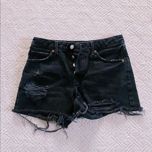 topshop ripped a-line mom shorts